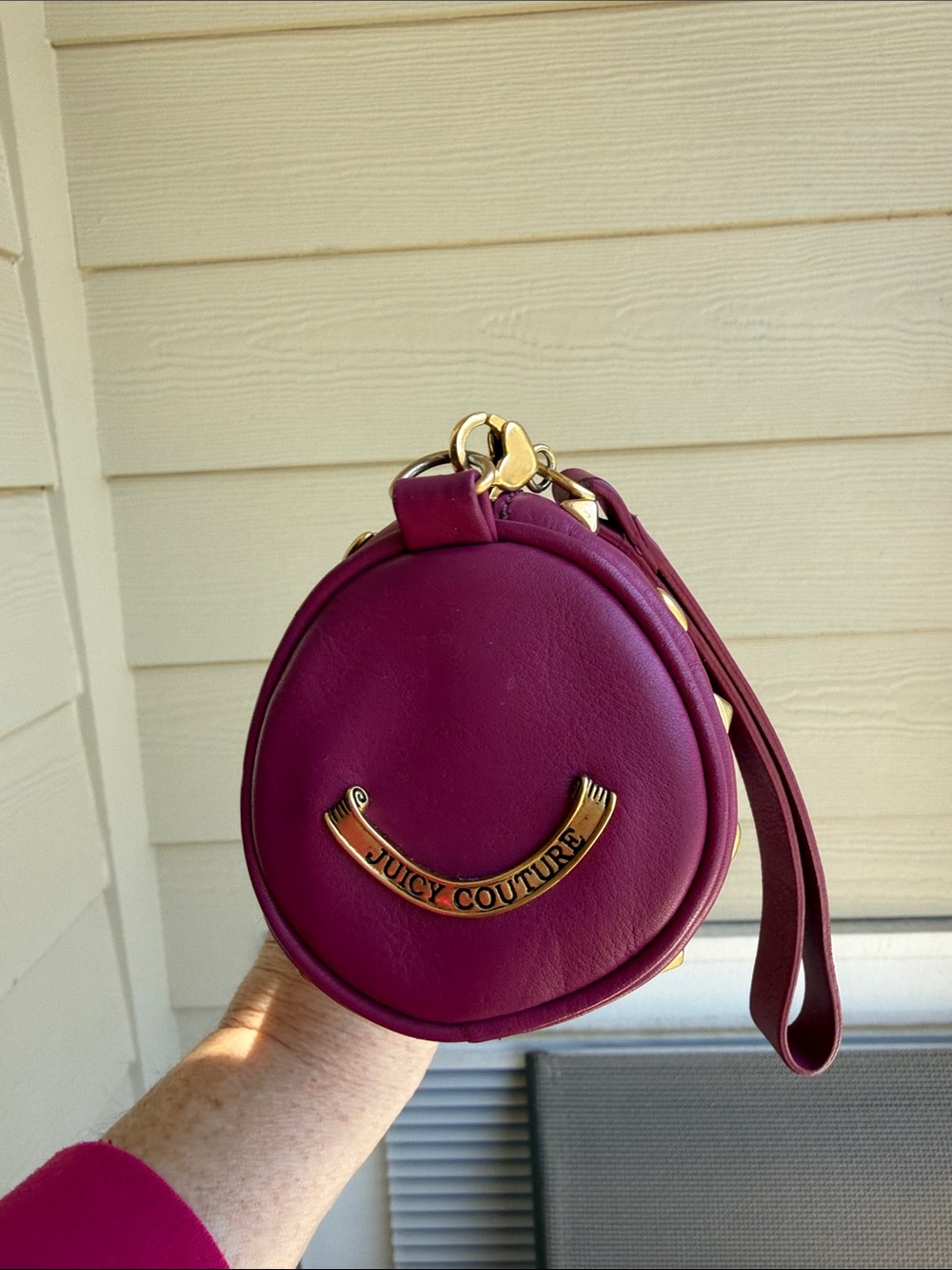 Juicy Couture Wristlet Bag in Deep Magenta - Picture 2 of 10